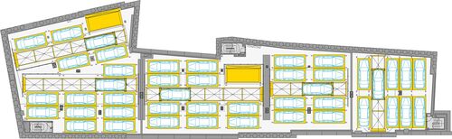 Diagram showing the layout of the parking systems within the parking system