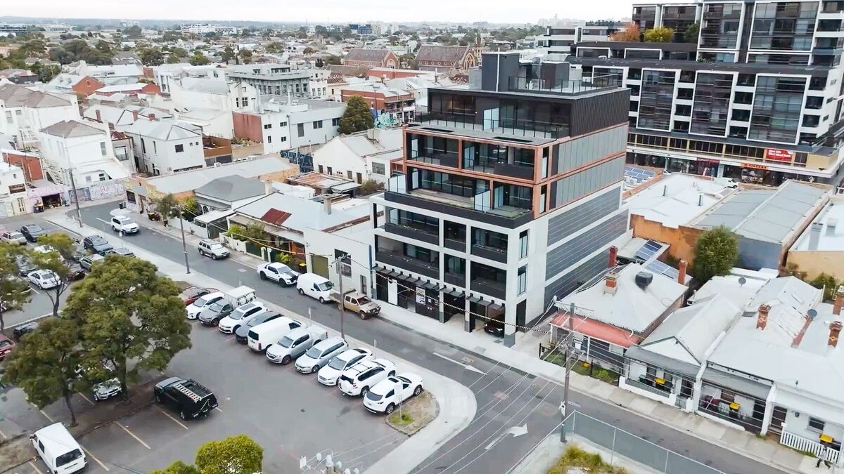 Aerial view of a building in Brunswick