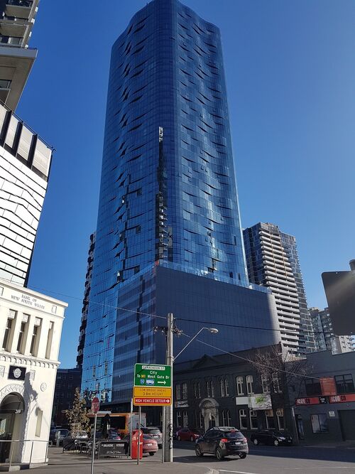 Exterior view of the Shadow Play building in Melbourne city centre