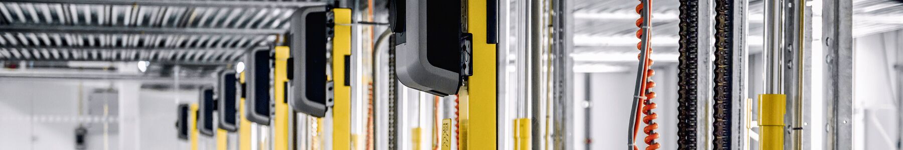 Electric charging points integrated into a parking system