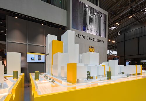 Image of a city model with integrated parking systems