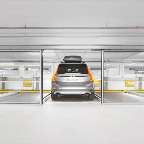 Car parked in a car park system