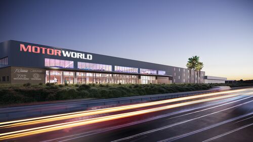 Rendering of the Motorworld building in Mallorca