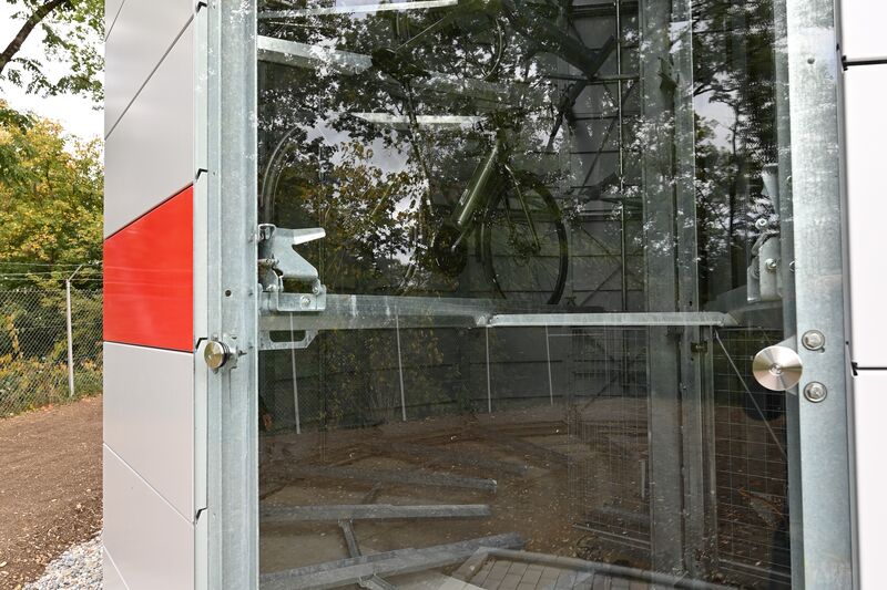 A look inside a bicycle parking system