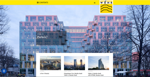 Screenshot of the Parken³05 microsite