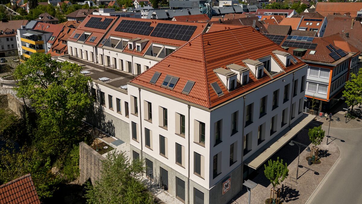 Aerial view of a building in Balingen